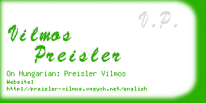 vilmos preisler business card